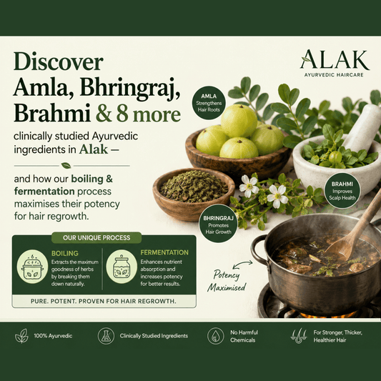 Amla, Bhringraaj, brahmi- for male hair loss