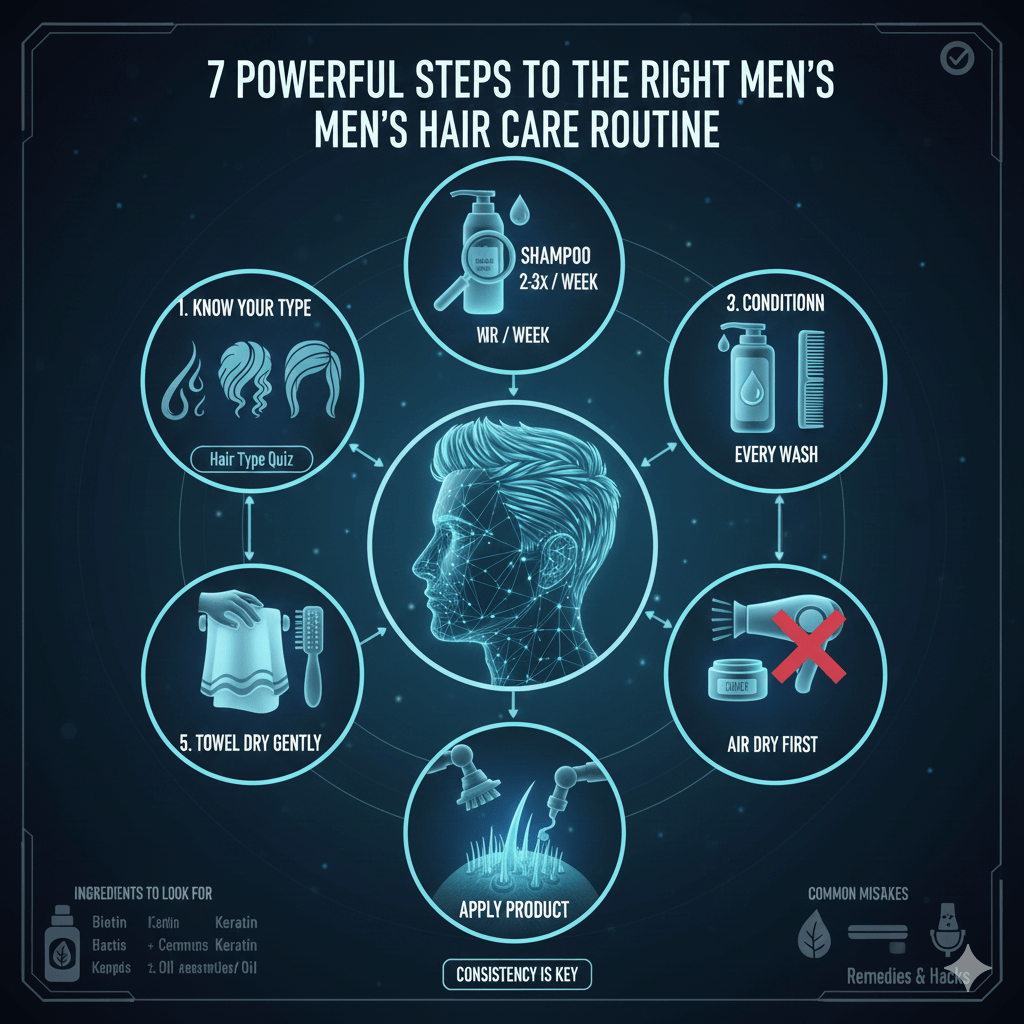 7 Powerful Steps to the Right Men's Hair Care Routine - Alak Gentlemen