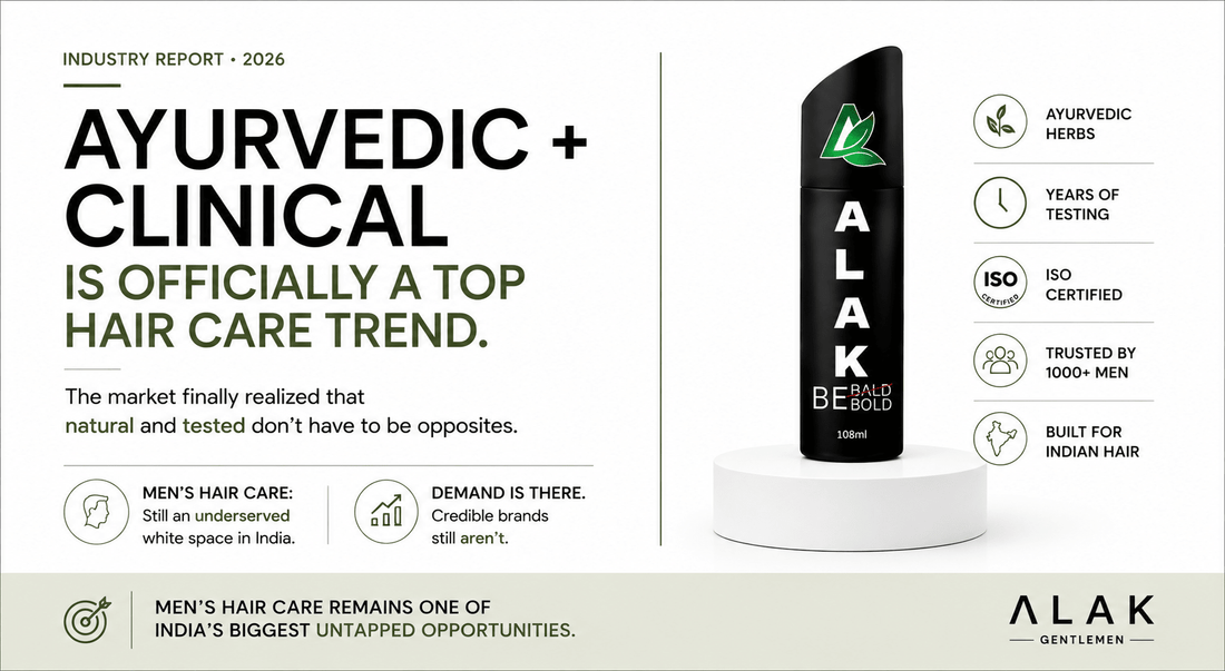 Industry Report: "Ayurvedic-Clinical Hybrids" Named Among 2026's Biggest Hair Care Trends in India - Alak Gentlemen